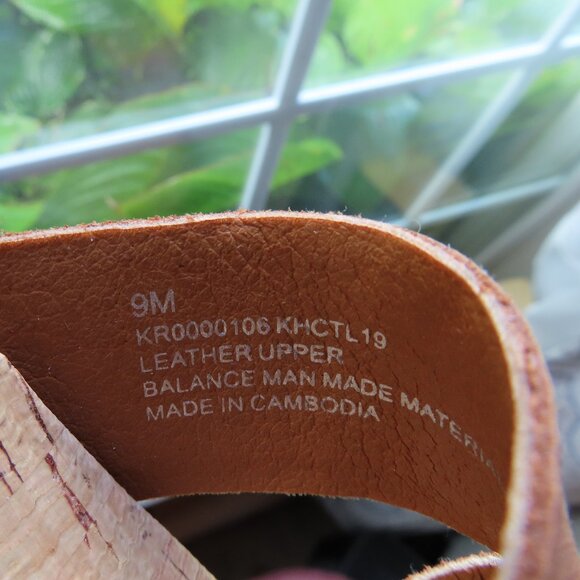 Korks Leather Cork Wedge Platform Sandals 9 - Picture 9 of 10